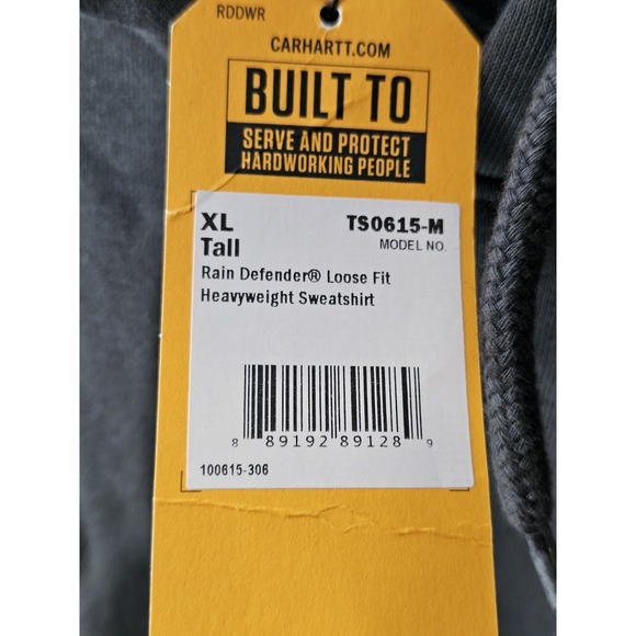 Carhartt Rain Defender Hoodie XL Tall Sea Gear Marine Cape May NJ Fisherman NWT - Picture 8 of 10